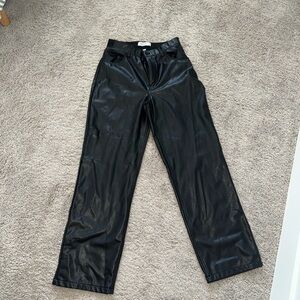Abercrombie & Fitch Black Leather Look Pants